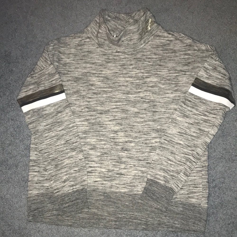 VS Pink heather gray  high neck sweatshirt